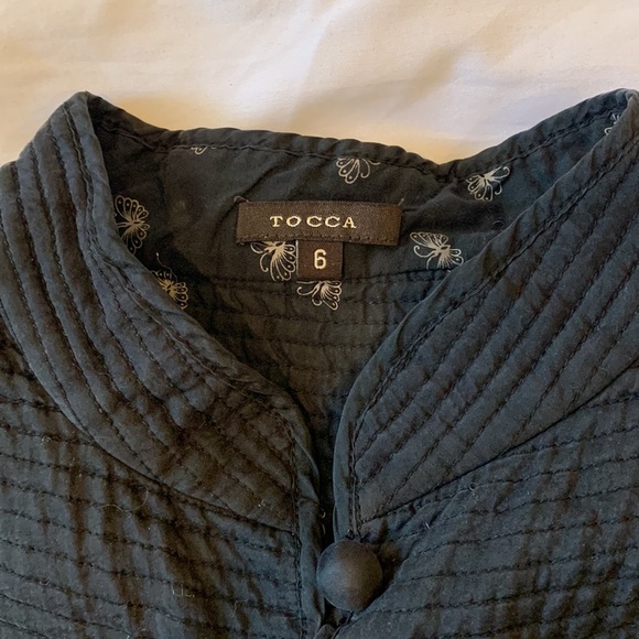 TOCCA size 6 lightweight black mandarin collar silk jacket / blazer - Picture 4 of 8